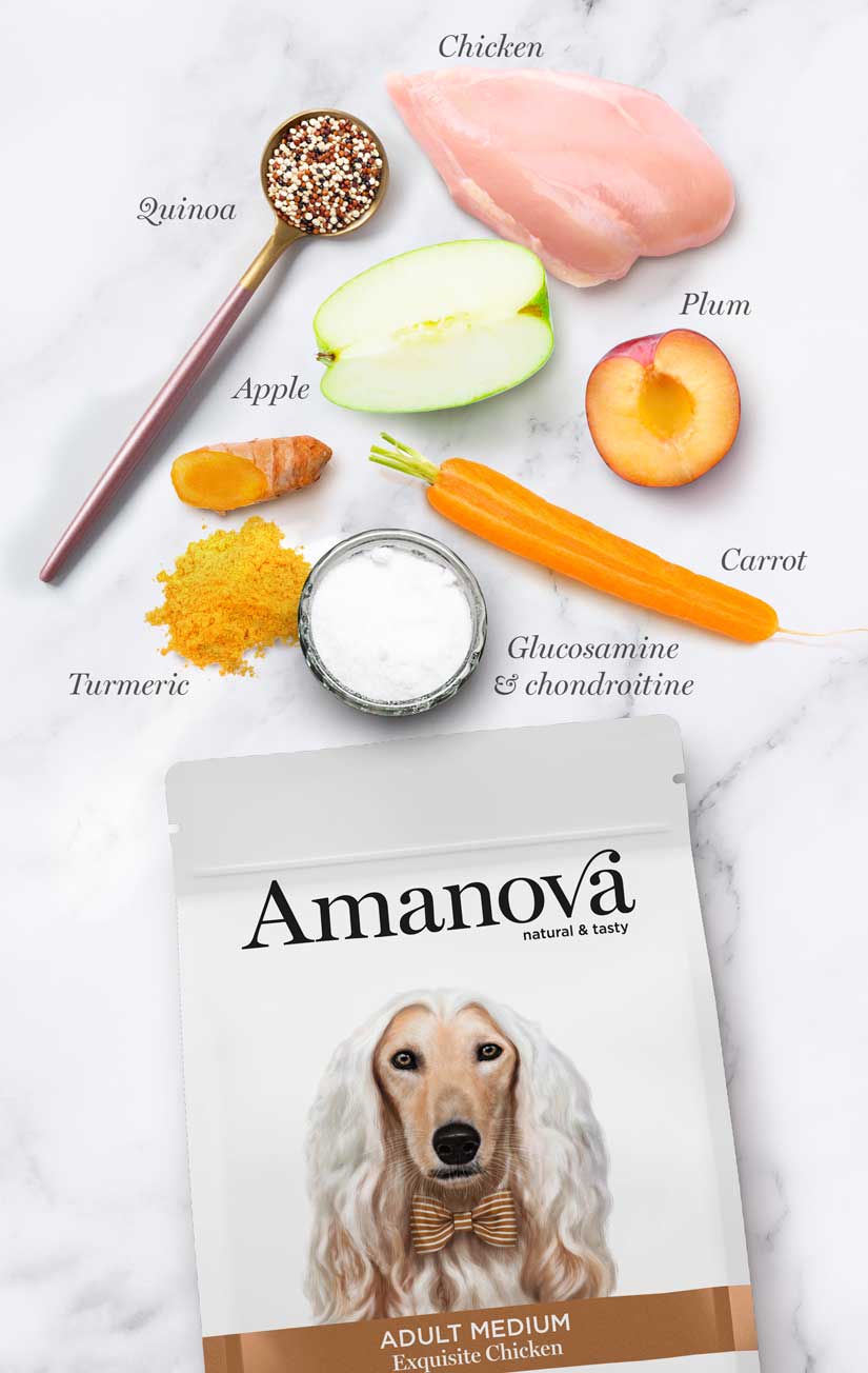 Amanova dog adult Medium Exquisite kana & kvinoa 2 kg