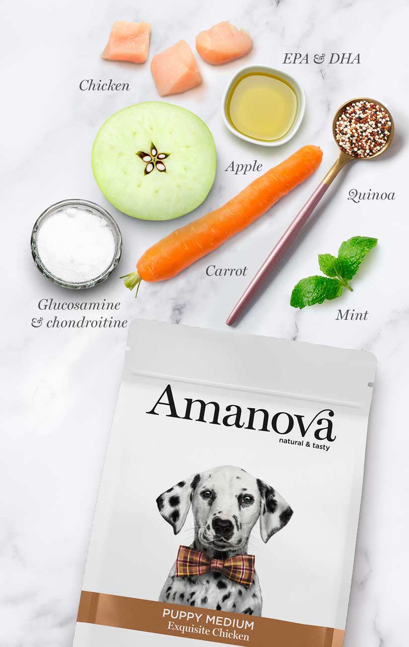 Amanova dog puppy medium Exquisite kana & kvinoa 12 kg