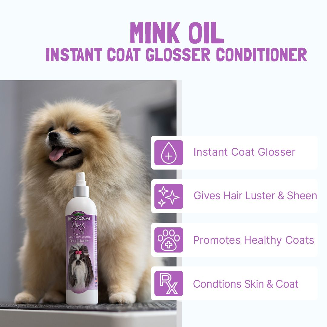 Bio-Groom Mink-Oil kiiltohoitoaine suihke 12oz/355ml