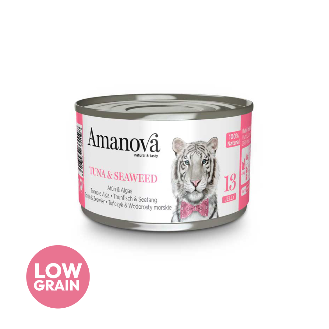 Amanova cat adult 13 Tonnikala & merilevä hyytelössä 70 g purkki