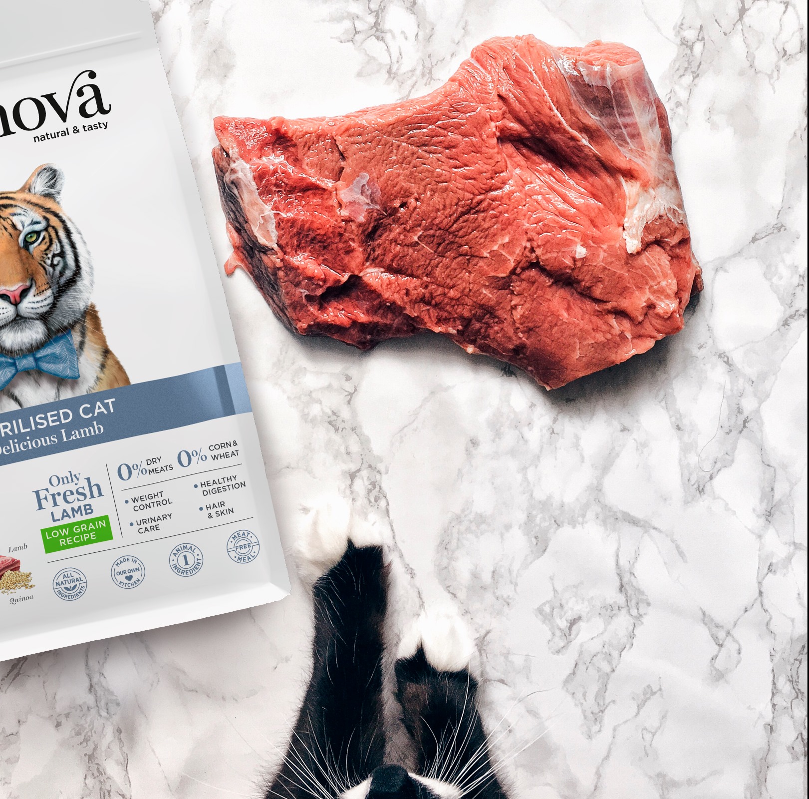 Amanova cat adult Sterilised lammas & kvinoa low grain 1,5 kg