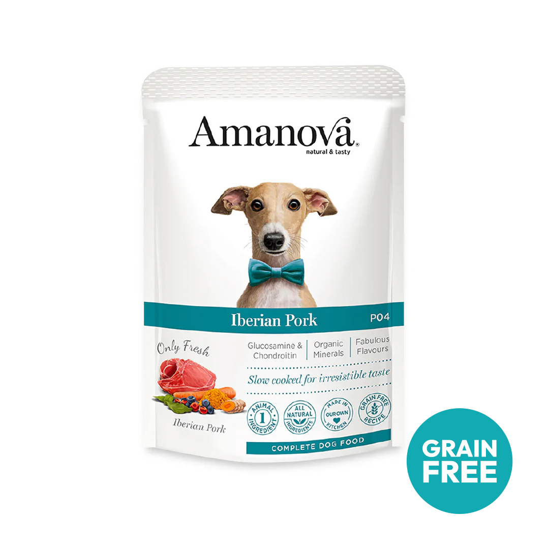 Amanova dog adult Exigent Iberian possu & kurpitsa 300 g pouch