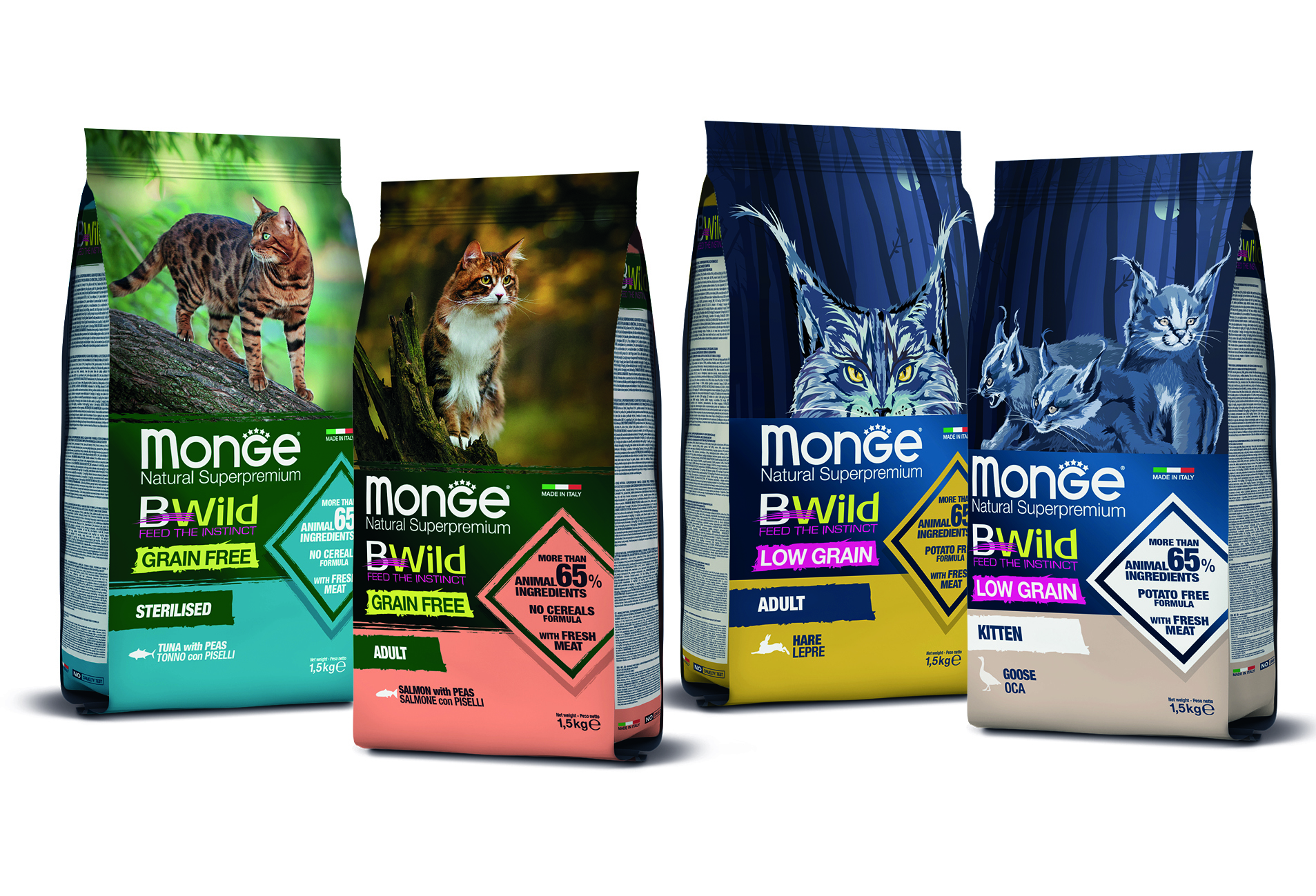 Monge cat adult BWild anjovis 1,5kg