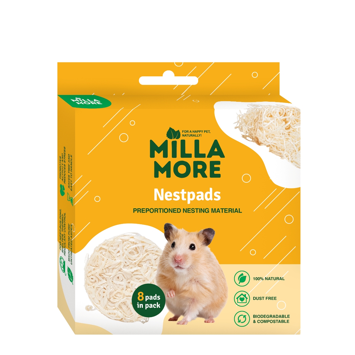 Millamore Nestpads 3kpl Pesämateriaali