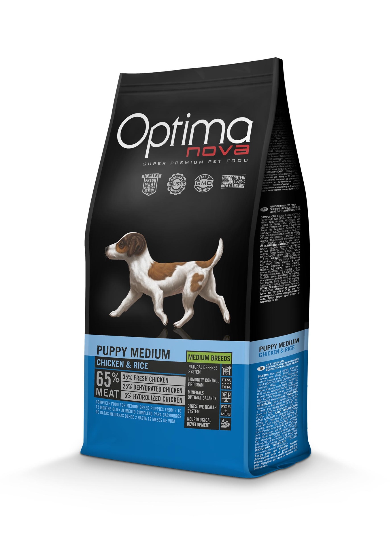 Optimanova dog puppy medium chicken&rice 2kg
