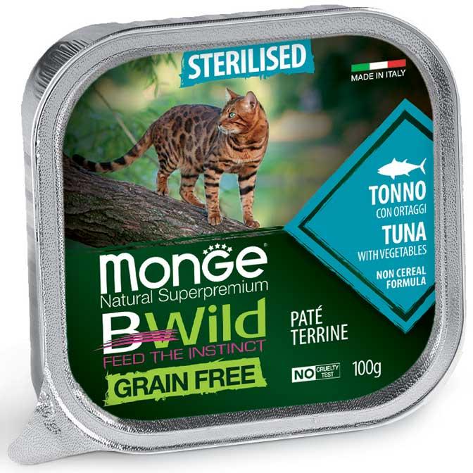 Monge cat adult sterilised BWild tonnikala-kasvis 100g vuoka