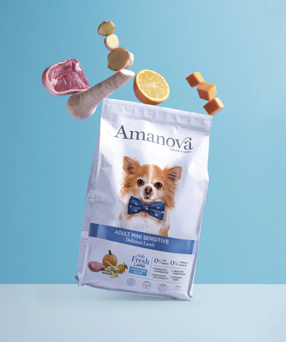 Amanova dog adult mini Sensitive lammas & kurpitsa 7 kg