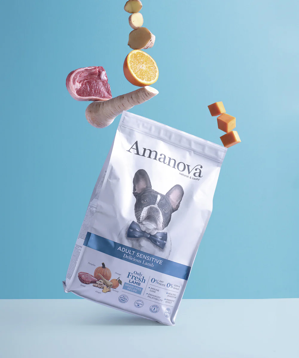 Amanova dog adult Sensitive lammas & kurpitsa 2 kg