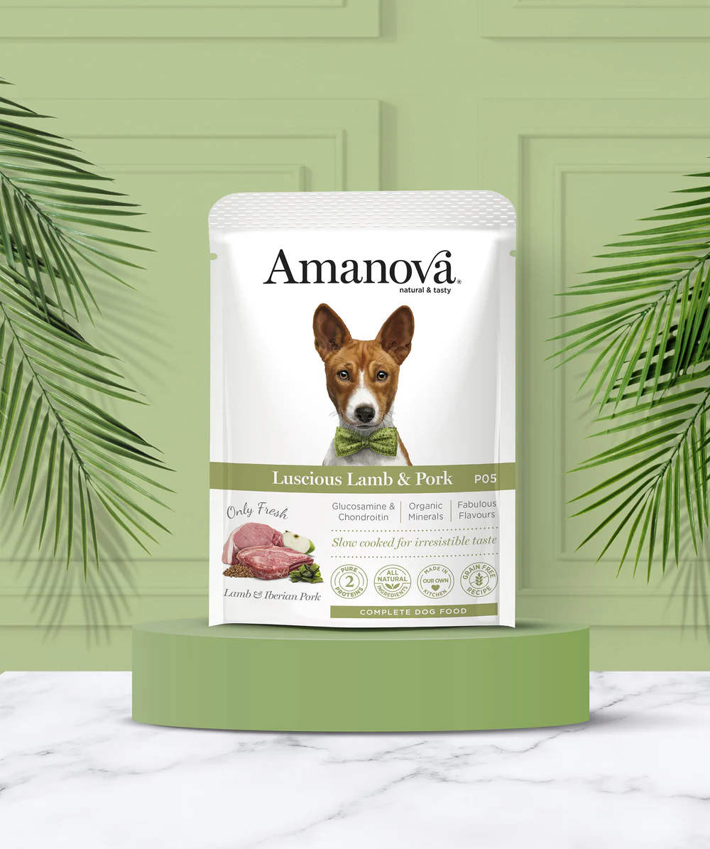 Amanova dog adult Luscious lammas & Iberian possu 300 g pouch