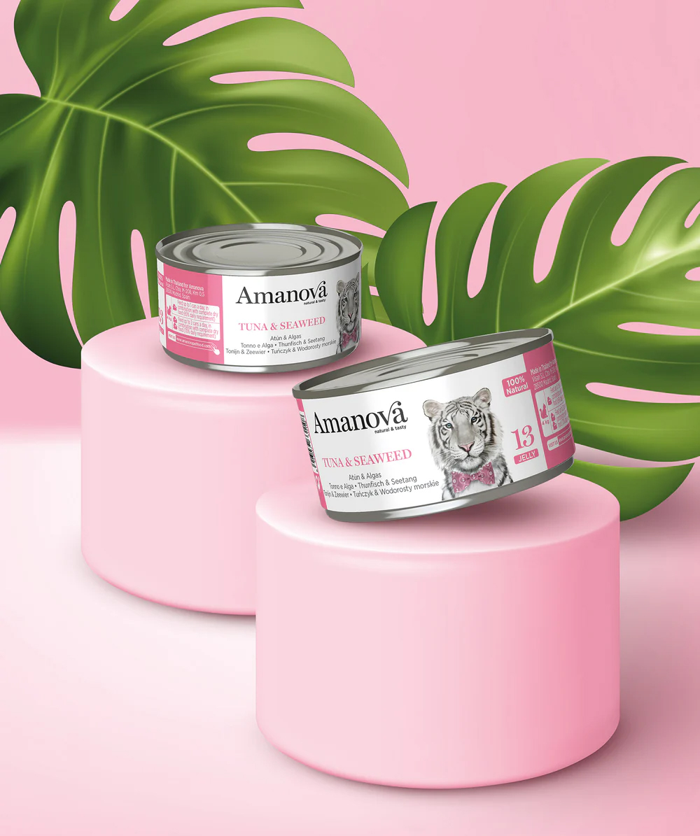 Amanova cat adult 13 Tonnikala & merilevä hyytelössä 70 g purkki