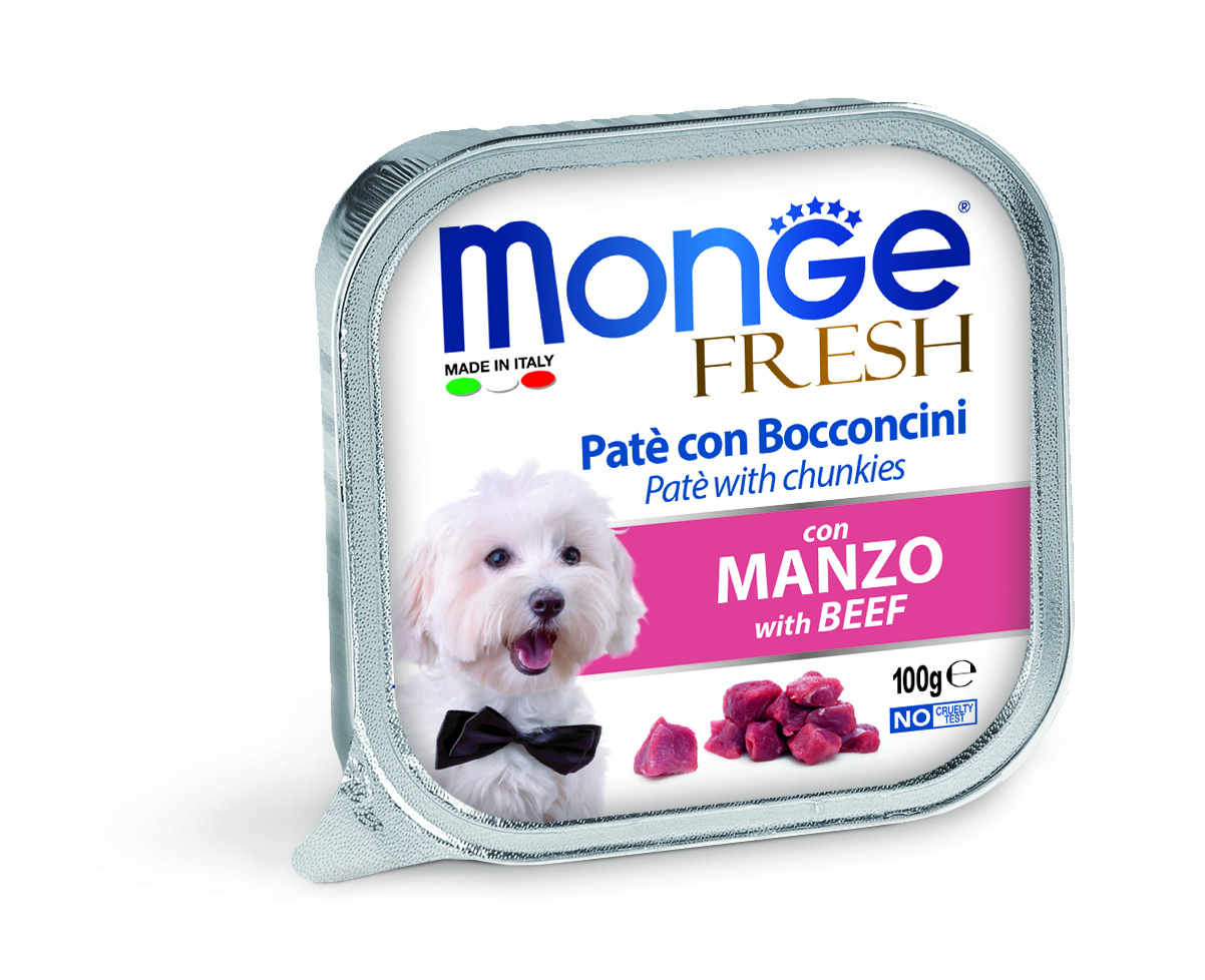 Monge dog adult Fresh Beef 100g tray