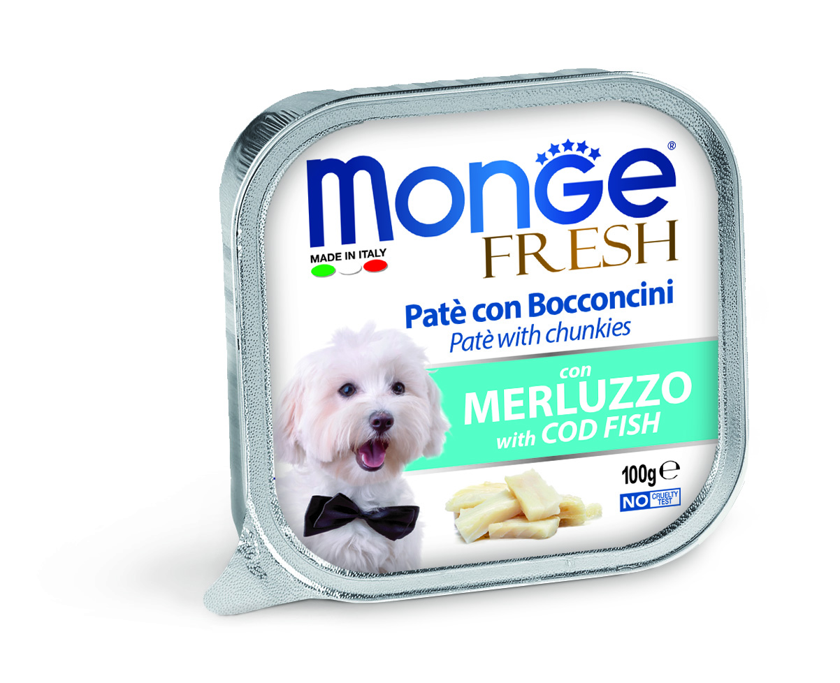 Monge dog adult Fresh Torsk 100g form