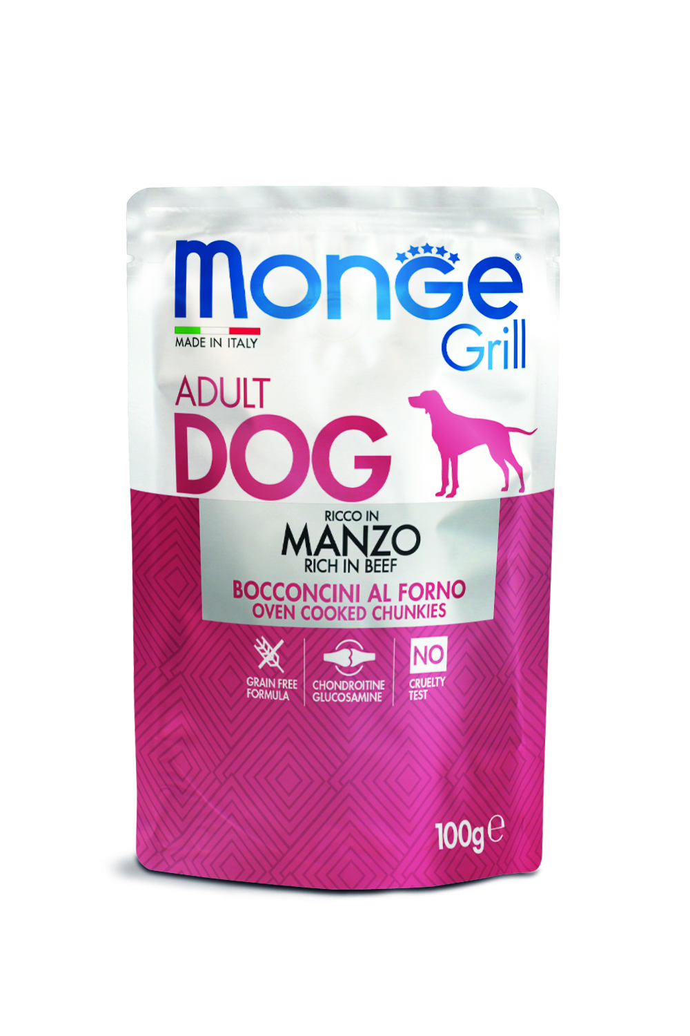 Monge dog adult Grill nötkött 100g pouch