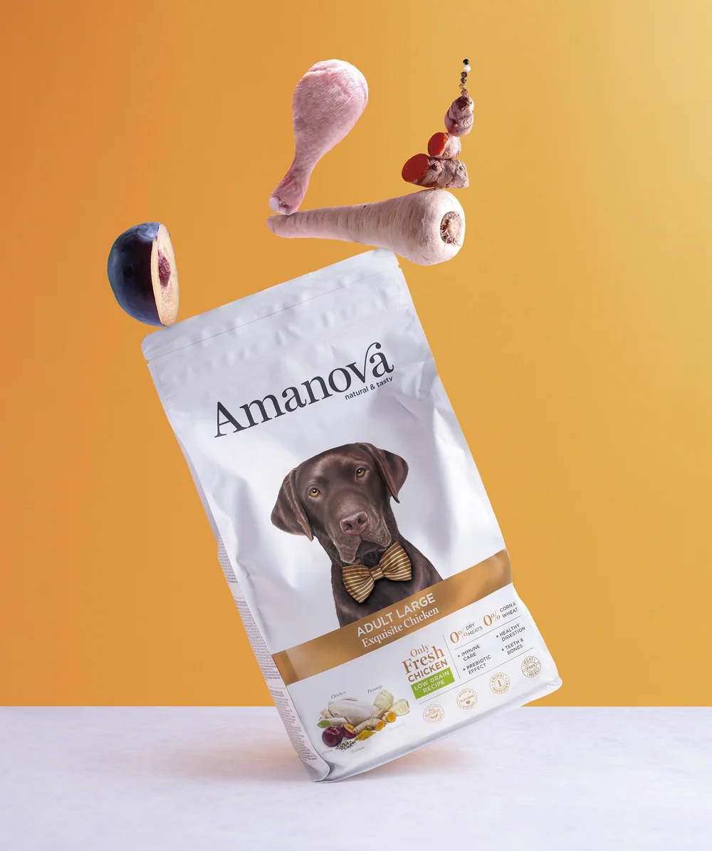 Maistelupussi Amanova dog adult large Exquisite kana & kvinoa 70g