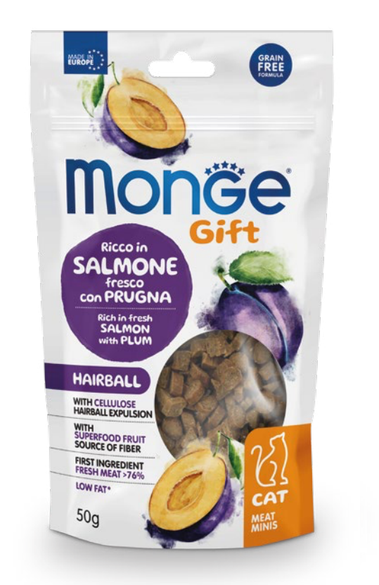 Monge Cat Gift Meat Minis lohi-luumu 50 g