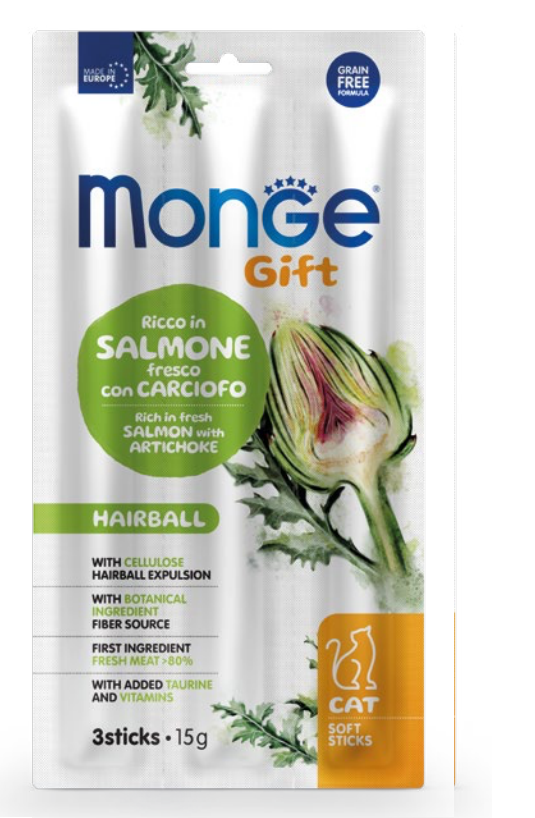 Monge Cat Gift Soft Stick Lohi-Artisokka 15 g